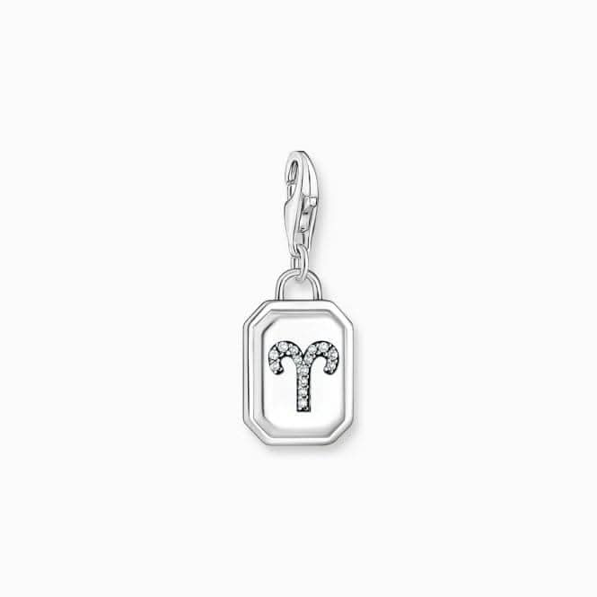 Sterling Silver Zirconia Zodiac Sign Aries Charm 2147-643-21