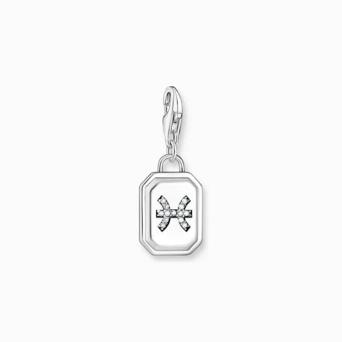 Sterling Silver Zirconia Zodiac Sign Pisces Charm 2142-643-21