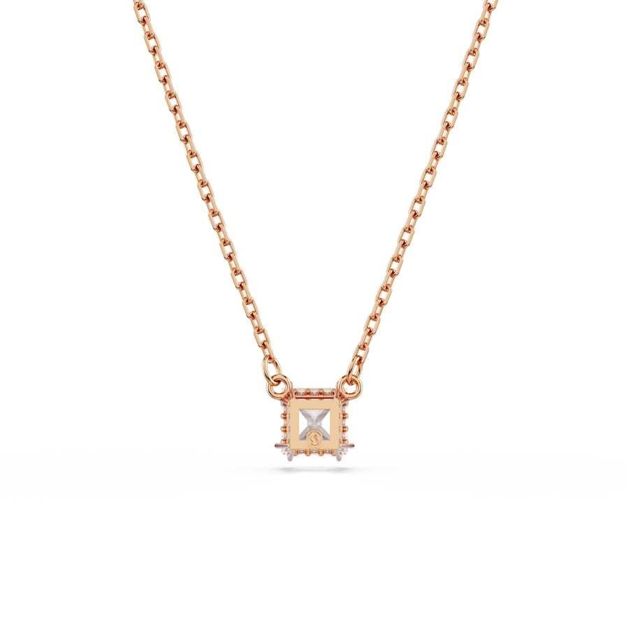 Stilla Rose Gold - tone Plated White Square Cut Pendant 5701904Swarovski5701904