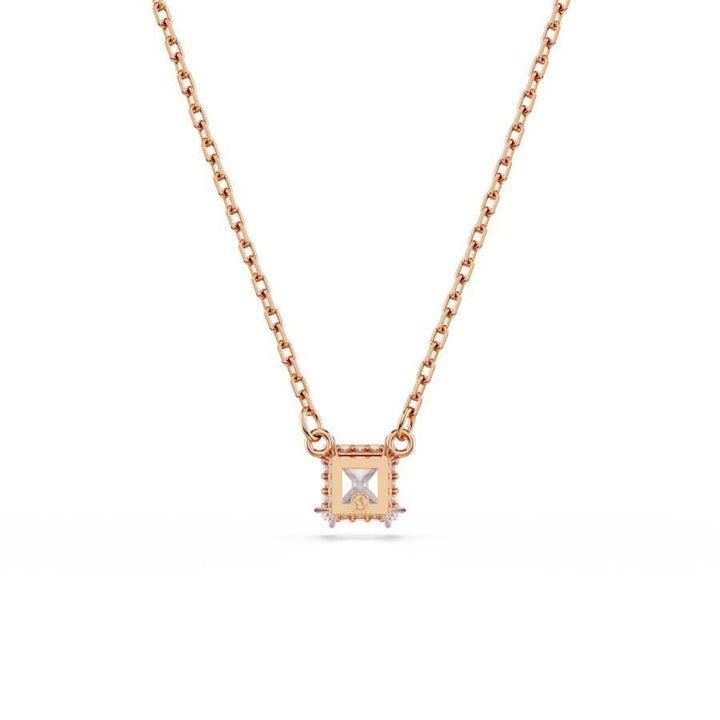 Stilla Rose Gold - tone Plated White Square Cut Pendant 5701904Swarovski5701904