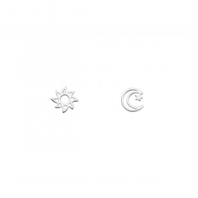 Sun and Moon with Star Stud Earrings 4359HP