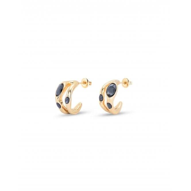 Sunshine 18k Gold Plated Faceted Multicolored Crystal Earrings PEN0955NGROROUNOde50PEN0955NGRORO