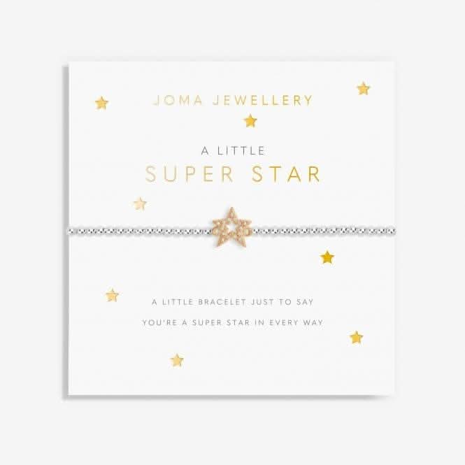 Super Star Silver And Gold 15.5cm Stretch Bracelet C682Joma JewelleryC682