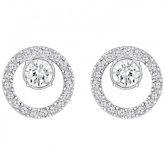 Swarovski Creativity Circle Pierced Earrings Rhodium Plated 5201707Swarovski5201707
