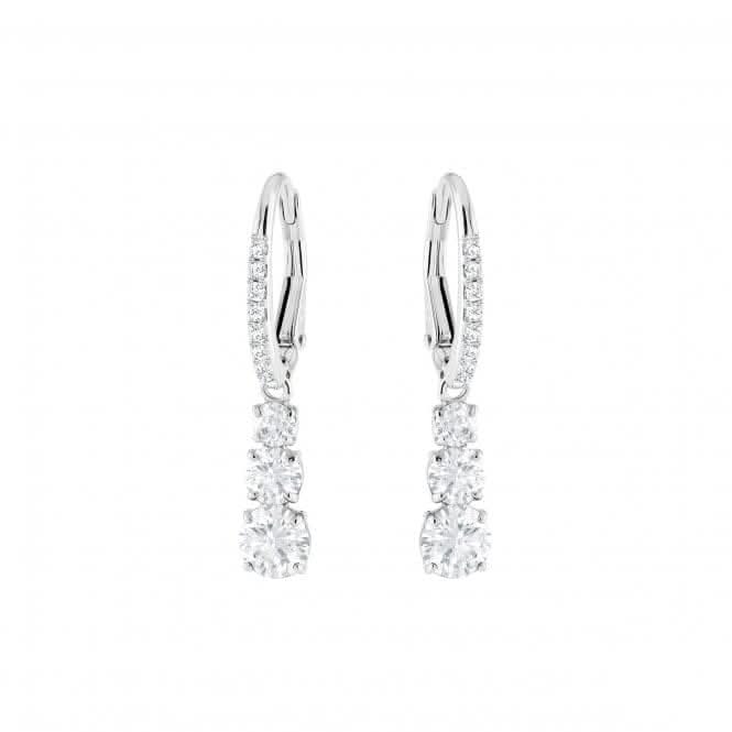 Swarovski Crystal Attract Trilogy Rhodium Plated Earrings 5416155
