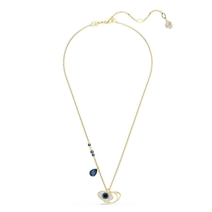 Symbolica Gold-tone Platted Blue Evil Eye Pendant 5692178