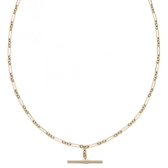 T-Bar Chain Yellow Gold Necklace GN354