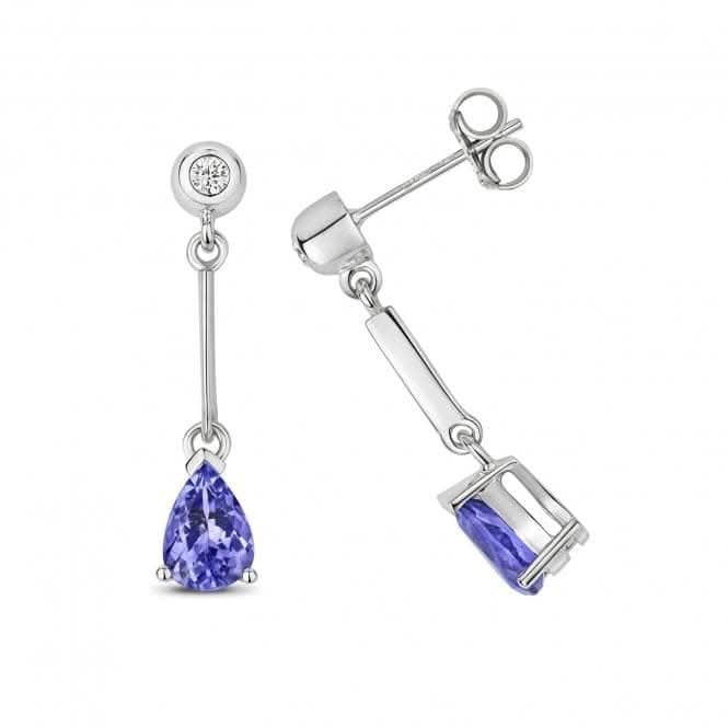 Tanzanite Drop Pear Earrings ED246WT