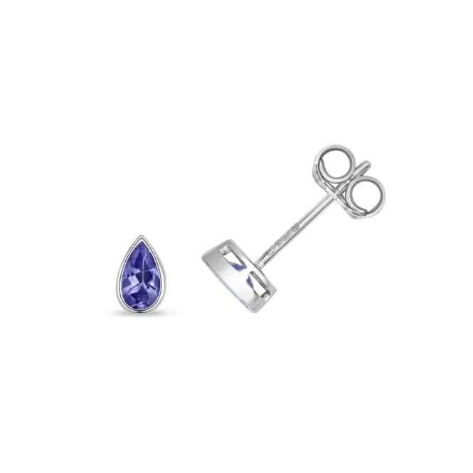 Tanzanite Rubover Stud Earrings ED243WT