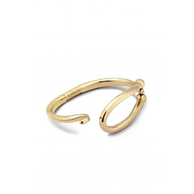 Teen 18k Gold-Plated Rigid Large Link Inner Bangle PUL2417ORO