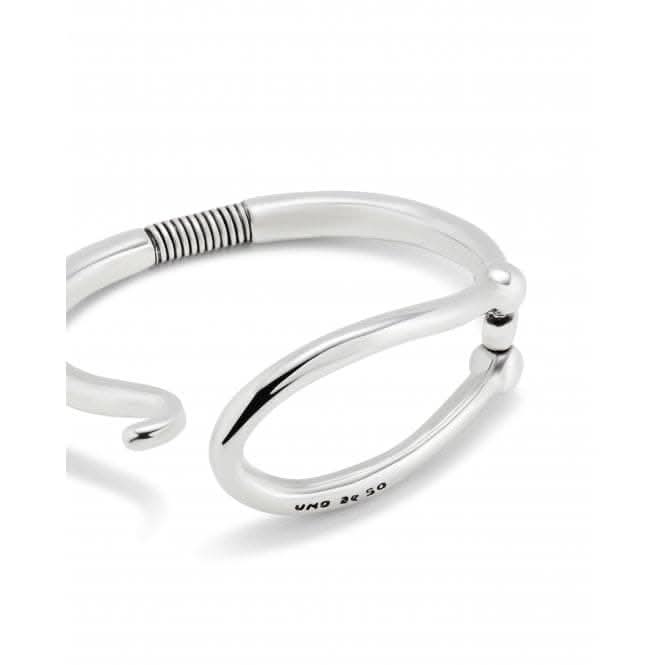 Teen Sterling Silver Plated Rigid Large Link Inner Bangle PUL2417MTL