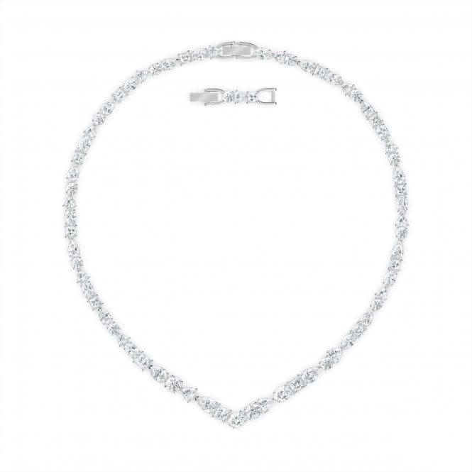 Tennis Deluxe Mixed White Rhodium Plated Necklace 5556917