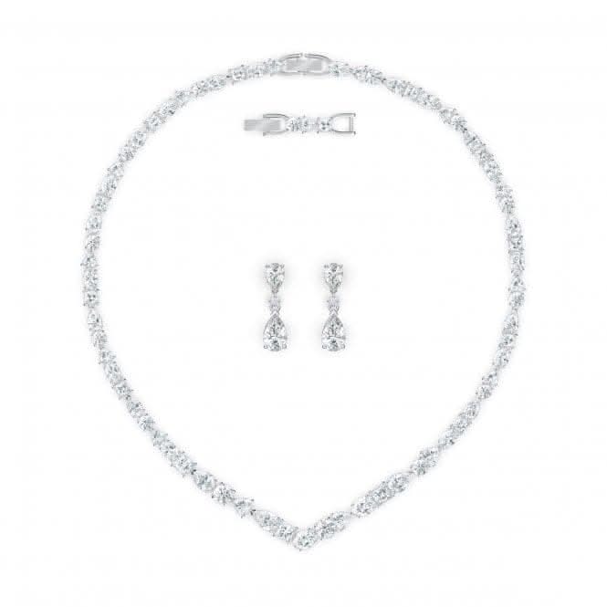 Tennis Deluxe V Mixed Set White Rhodium Plated Set 5575495