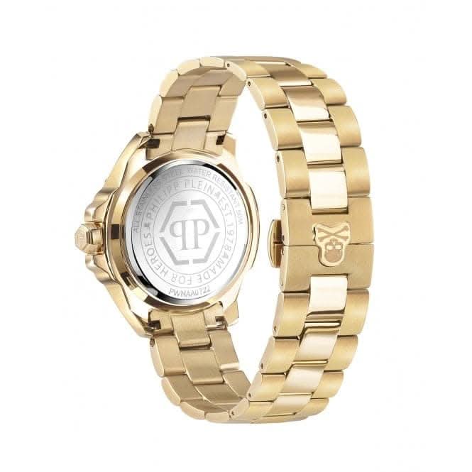 Philipp Plein The Skull Genderless Steel Gold White Silver Unisex Watch PWNAA0722