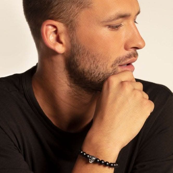 Thomas Sabo Black Cat Onyx Beaded Bracelet A1776-528-11