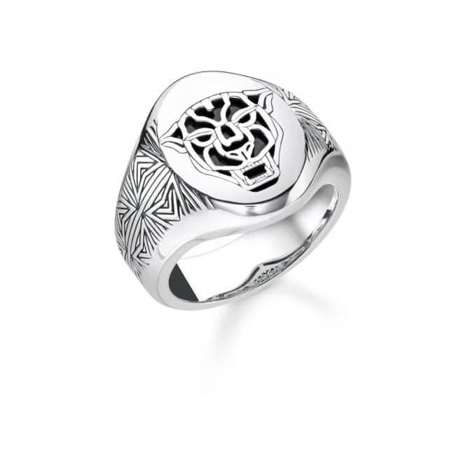 Thomas Sabo Black Cat Signet Ring TR2273-698-11