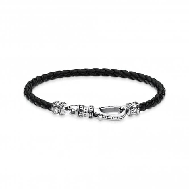 Thomas Sabo Black Lobster Clasp Leather Strap Bracelet A1931-682-11
