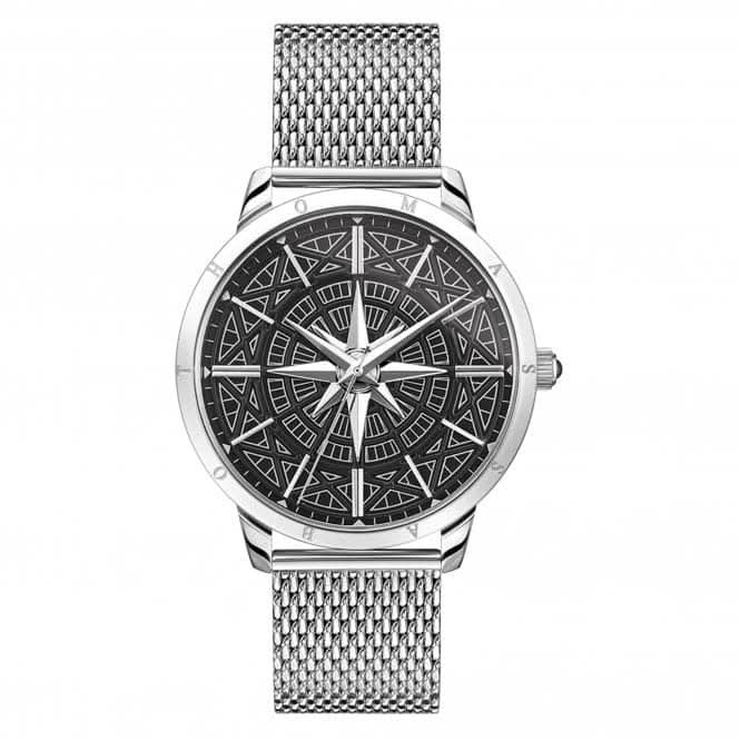 Thomas Sabo Black Rebel Spirit Compass Mesh Strap Mens Watch WA0349-201-203