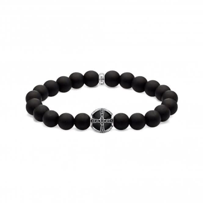 Thomas Sabo Black Royal Cross Beaded Bracelet A1928 - 812 - 11Thomas Sabo Sterling SilverA1928 - 812 - 11 - L19,5