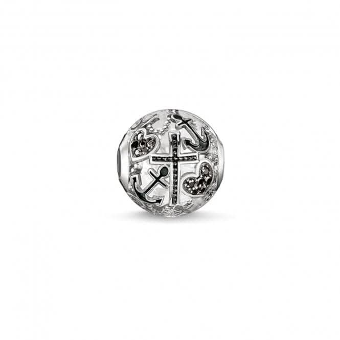 Thomas Sabo Blackened Zirconia Karma Bead K0138-643-11