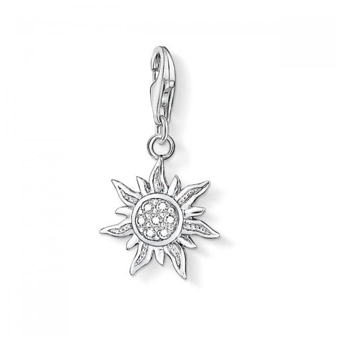 Thomas Sabo Charm Club Silver Cubic Zirconia Sun Charm 1040-051-14