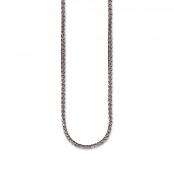 Thomas Sabo Charm Club Silver Leather Grey Necklace X0244-134-5