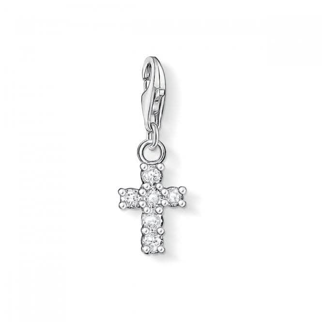 Thomas Sabo Cross With Stones Silver Zirconia Charm 0054-051-14