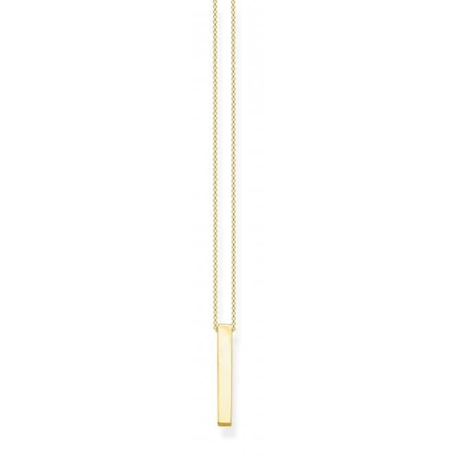 Thomas Sabo Gold Plated Engravable Necklace KE1907-413-39-L45v