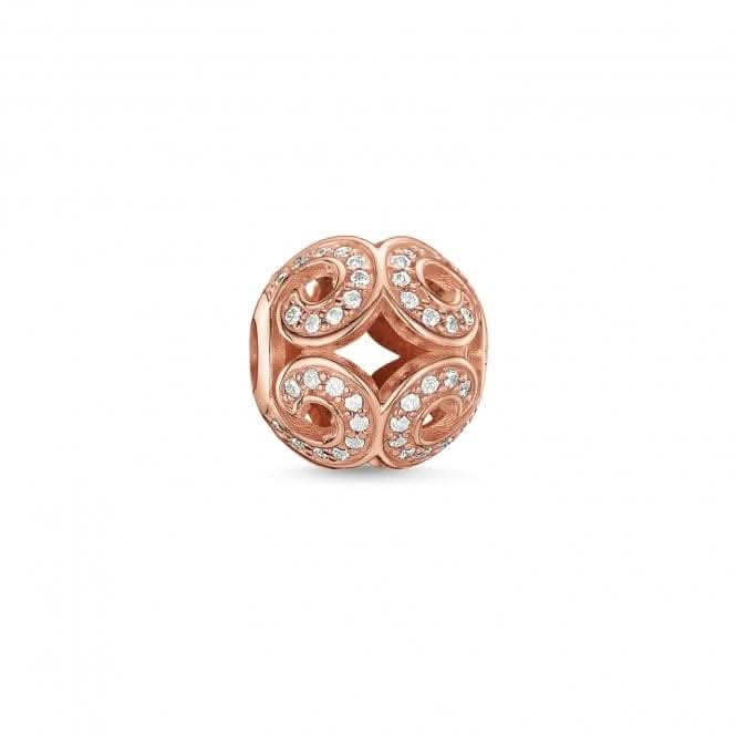 Thomas Sabo Karma Beads Rose Gold Plated Glittering Wave K0027