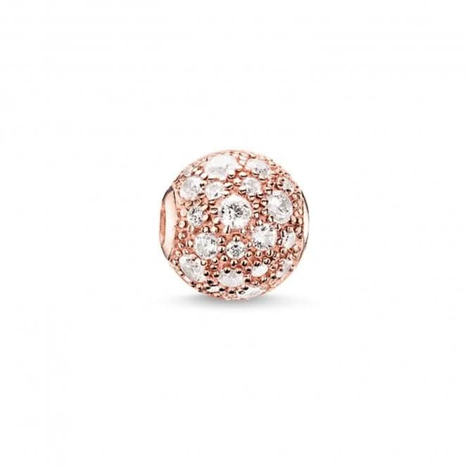 Thomas Sabo Karma Sterling Silver Gold Plated Rose Gold Zirconia K0105