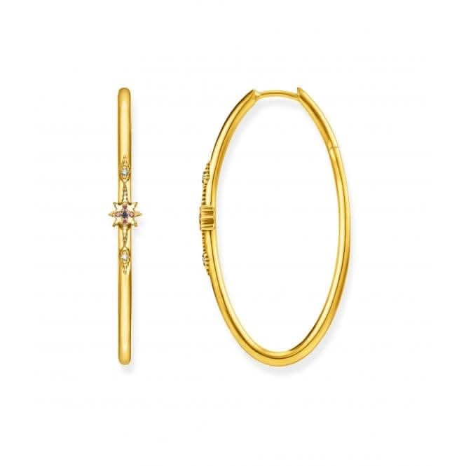 Thomas Sabo Kingdom of Dreams Gold Oval Hoop Earrings  CR631-959-7