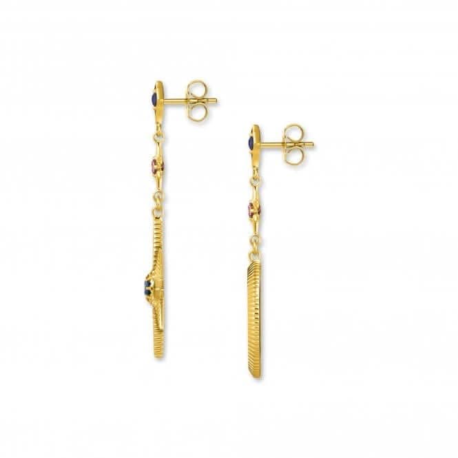 Thomas Sabo Kingdom of Dreams Gold Star Moon Earrings H2025-959-7