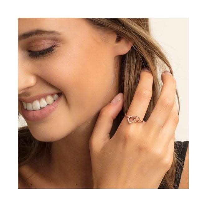 Thomas Sabo Ladies Glam and Soul Rose Gold Together Heart Ring TR2142-416-14