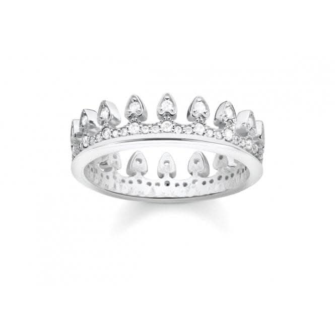Thomas Sabo Love Anchor Silver Zirconia Crown Ring TR2235-051-14