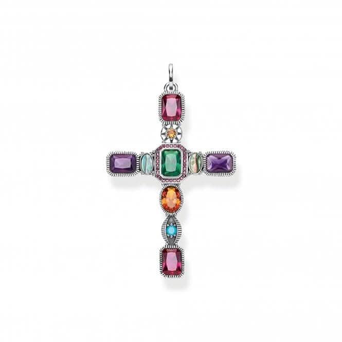 Thomas Sabo Magic Stones Colourful Cross Pendant PE859 - 294 - 7Thomas Sabo Sterling SilverPE859 - 294 - 7