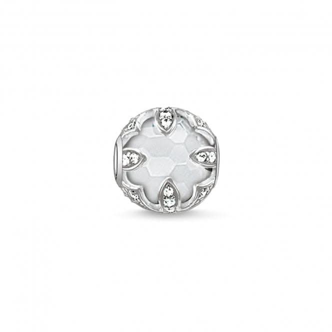 Thomas Sabo Milky Quartz Zirconia Karma Bead K0143-690-14
