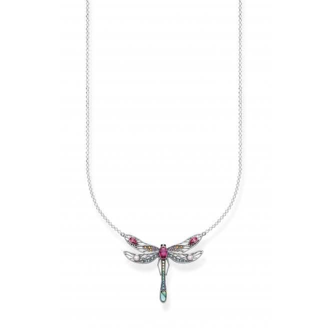 Thomas Sabo Paradise Silver Dragonfly Necklace KE1838-998-7-L45v
