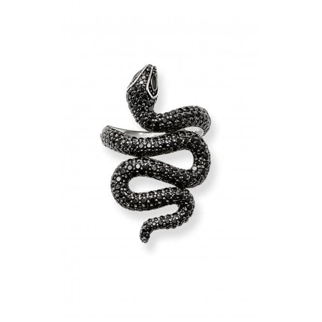 Thomas Sabo Pavé Black Snake Ring TR1938-041-11