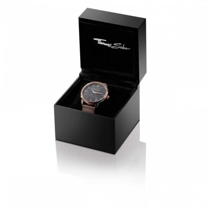Thomas Sabo Rebel At Heart Brown Steel Leather Watch  WA0314-266-205