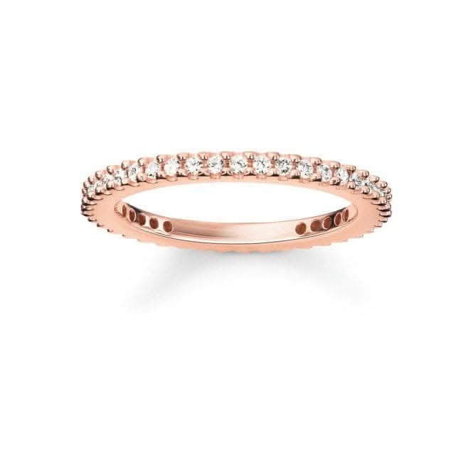 Thomas Sabo Rose Gold Pavé Eternity Ring TR1980-416-14