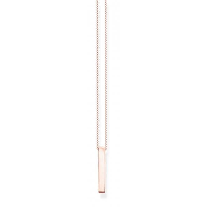 Thomas Sabo Rose Gold Plated Engravable Necklace KE1907-415-40-L45v