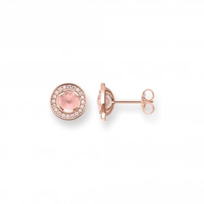 Thomas Sabo Rose Quartz Light Of Luna Earrings H1858-417-9