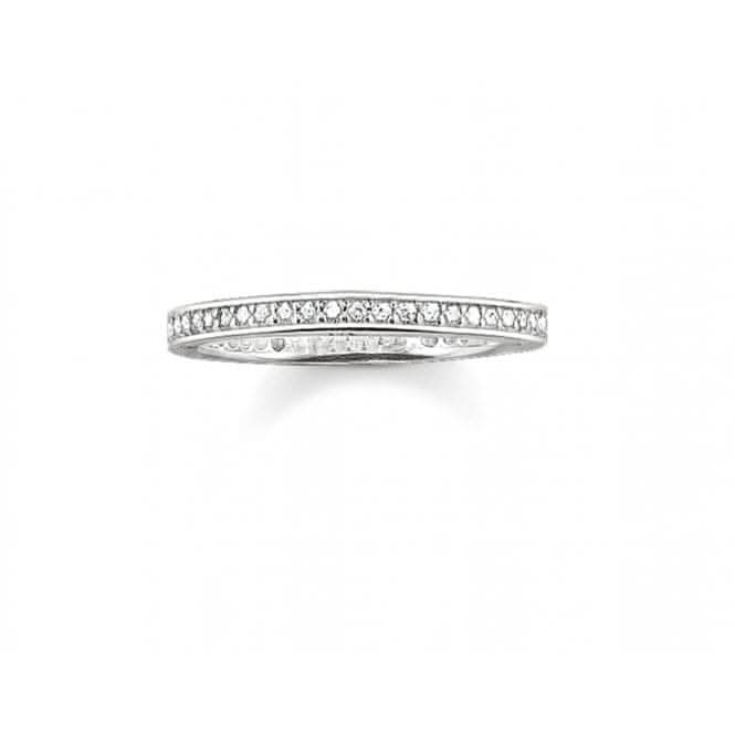 Thomas Sabo Silver Pavé Eternity Ring TR1983-051-14