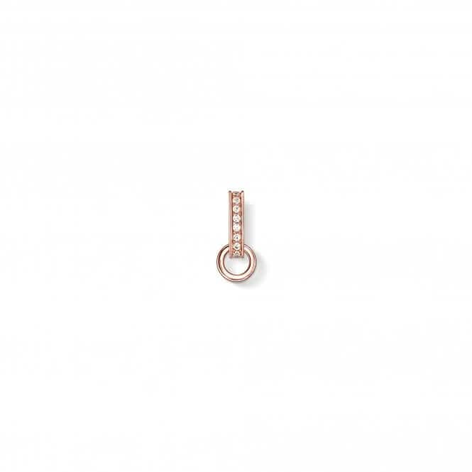 Thomas Sabo Silver Rose Gold Zirconia Charm Carrier X0263-416-14