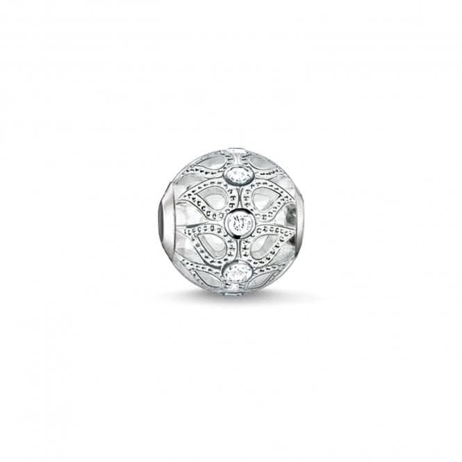 Thomas Sabo Silver White Zirconia Karma Bead K0137-051-14