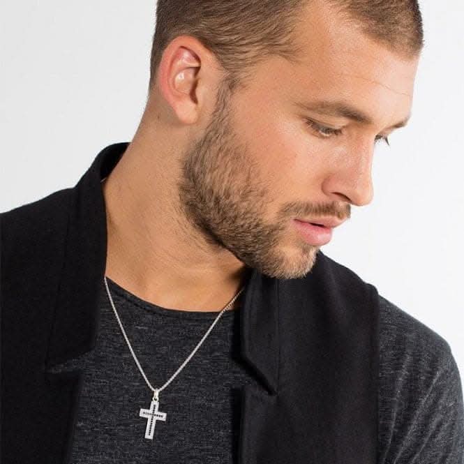 Thomas Sabo Silver Zirconia Black Cross Pendant PE530-051-11