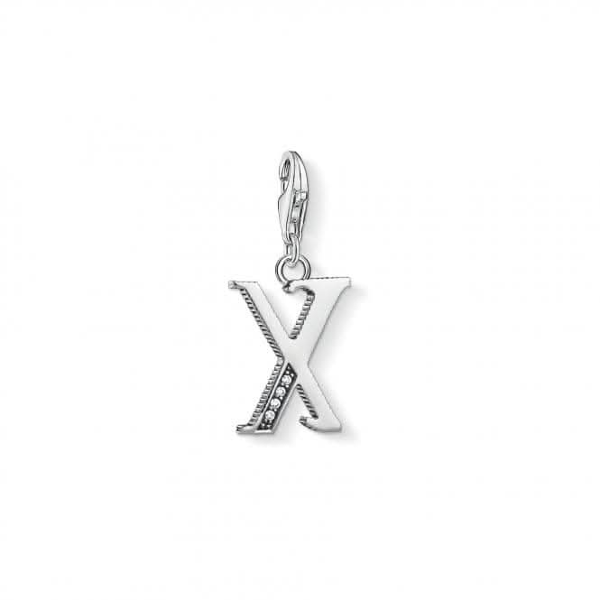 Thomas Sabo Silver Zirconia Vintage X Letter Charm 1604-643-21