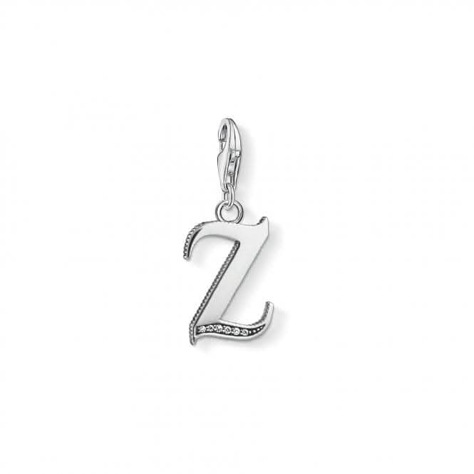 Thomas Sabo Silver Zirconia Vintage Z Letter Charm 1606-643-21