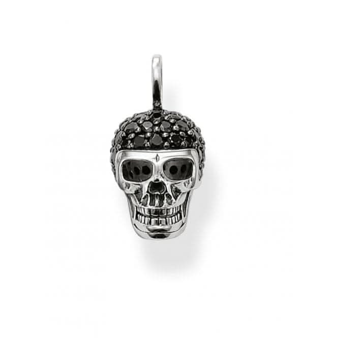 Thomas Sabo Small Black Sparkling Skull Pendant PE480-051-11