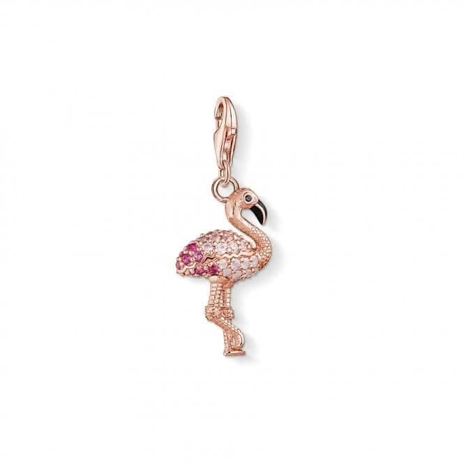 Thomas Sabo Sterling Silver 3D Pink Flamingo Charm 1518-384-9